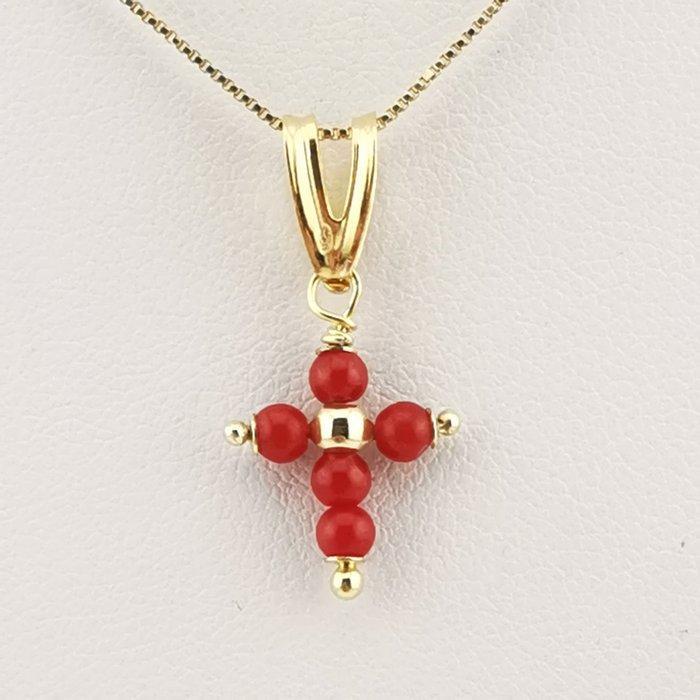 Koraal - Zilver - Ketting met hanger - met de hand gemaakt, Antiek en Kunst, Curiosa en Brocante