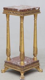 Kolomtafel - Marmer, Hout