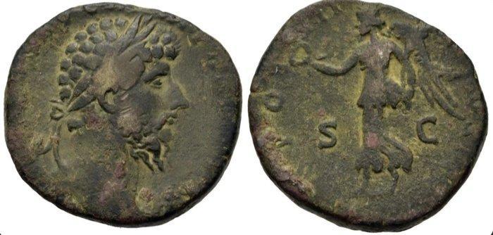 Empire romain. Lucius Verus (161-169 apr. J.-C.). Sestertius, Postzegels en Munten, Munten | Europa | Niet-Euromunten