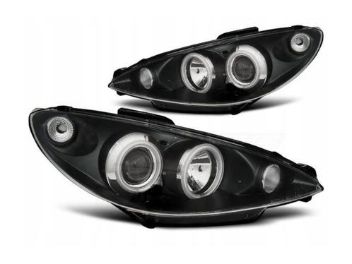 CCFL Angel Eyes koplampen Black geschikt voor Peugeot 206, Auto-onderdelen, Verlichting, Nieuw, Peugeot, Verzenden