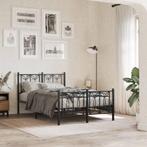 vidaXL Bedframe met hoofd- en voeteneinde metaal zwart, Huis en Inrichting, Slaapkamer | Bedden, Verzenden, Nieuw