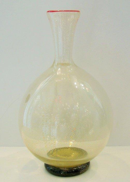 Rubelli Vetri dArte - Paolo Rubelli - Vaas - Glas, bladgoud, Antiek en Kunst, Antiek | Glaswerk en Kristal
