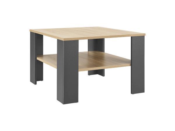 Veiling - Houten Salontafel - 60 x 60 cm - Donkergrijs / Hou, Huis en Inrichting, Tafels | Salontafels