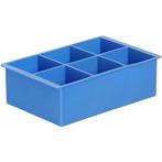 IJsblokjesvorm | BarUp | Siliconen | Blauw | 6 Kubus |, Verzenden, Nieuw in verpakking
