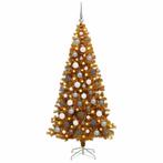vidaXL Kunstkerstbomen met LED -striplichten Goud 180 cm PET, Diversen, Verzenden, Nieuw