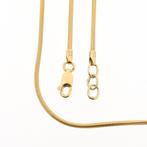 Gouden slangenschakel ketting | 46,5 cm (slangenketting), Handtassen en Accessoires, Kettingen, Ophalen of Verzenden, Gebruikt