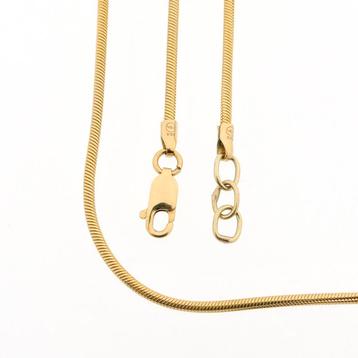 Gouden slangenschakel ketting | 46,5 cm (slangenketting) beschikbaar voor biedingen
