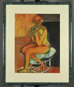 René Couturier (1933 - 2008) - Femme assise, Antiek en Kunst