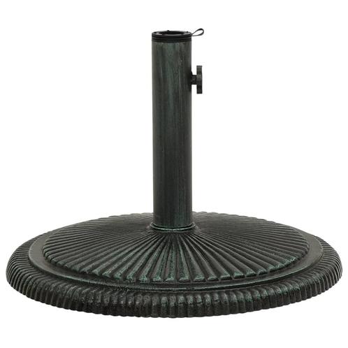 vidaXL Socle de parasol Vert 45x45x30 cm Fonte, Jardin & Terrasse, Parasols, Neuf, Envoi