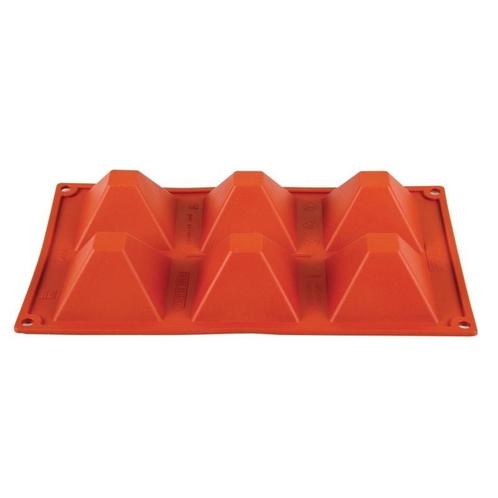Bakvorm siliconen | Cap. 6 piramides | 71x71x40(h)mm Pavoni, Zakelijke goederen, Horeca | Keukenapparatuur, Nieuw in verpakking