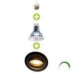 LED Inbouw spot 73mm | Zwart | 5,5W | Dimbaar - Netstroom, Huis en Inrichting, Lampen | Spots, Nieuw, Overige materialen, Verzenden