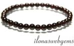 Rookkwarts edelsteen kralen armband ca. 4,3mm, Verzenden, Nieuw, Kraal