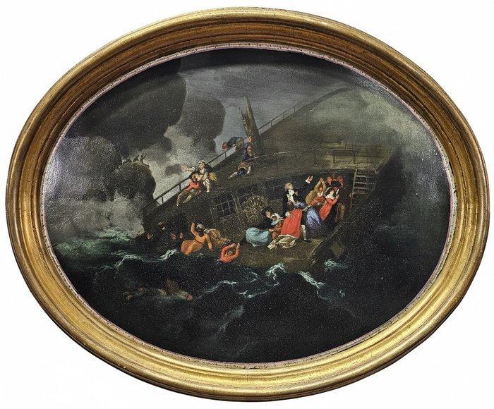 Britse school (XVIII) - Il naufragio, Antiek en Kunst, Kunst | Schilderijen | Klassiek