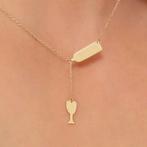 Handmade - Halsketting - 14 karaat Geel goud - Het is ergens, Handtassen en Accessoires, Kettingen, Nieuw