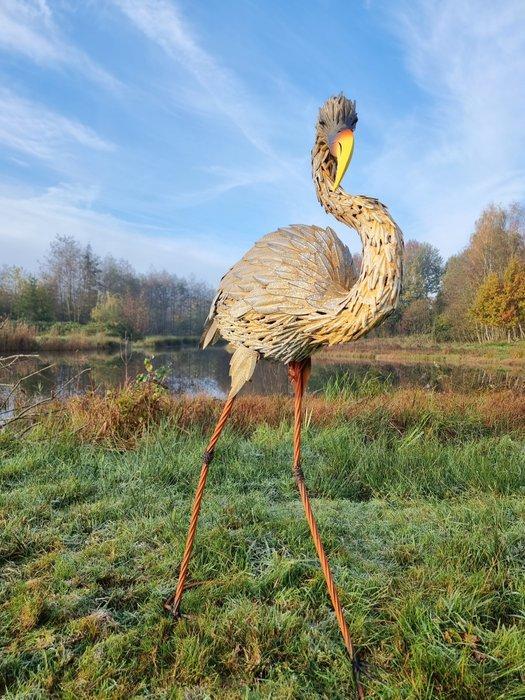 Figuur - Xl Kraanvogel - IJzer, Metaal, Antiquités & Art, Curiosités & Brocante