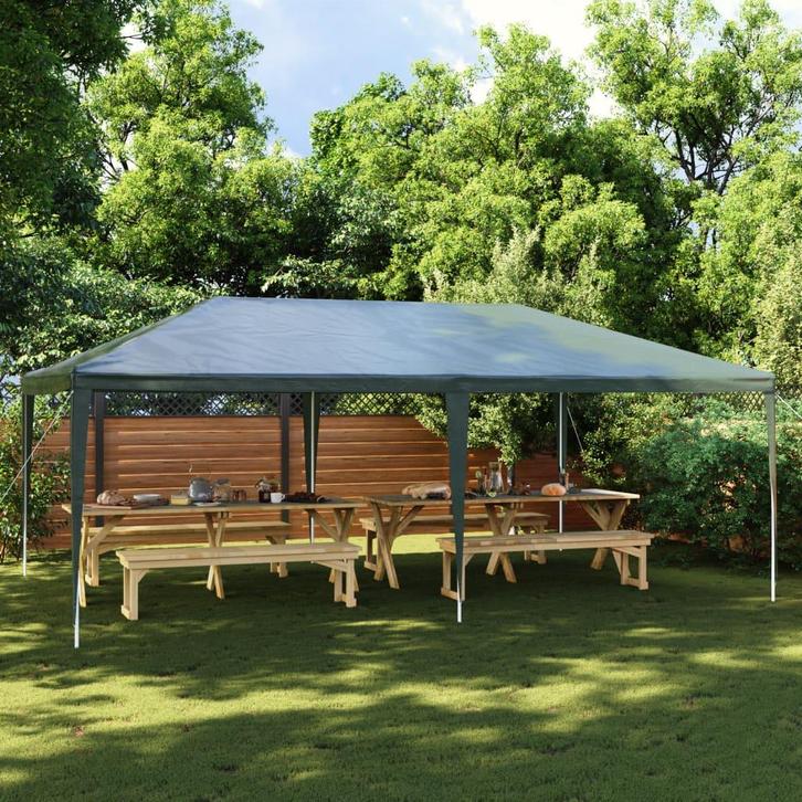 vidaXL Partytent professioneel 90 g/m² 4x6 m groen, Tuin en Terras, Partytenten, Nieuw, Verzenden