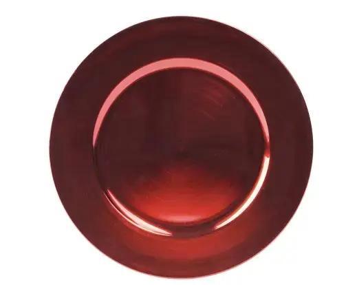 Onderbord Rond Rood 33 cm, Huis en Inrichting, Woonaccessoires | Kunstplanten en Kunstbloemen, Nieuw