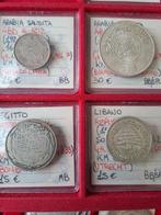 Egypte, Libanon, Saoedi-Arabië. Lot of 4 Silver Coins, Postzegels en Munten
