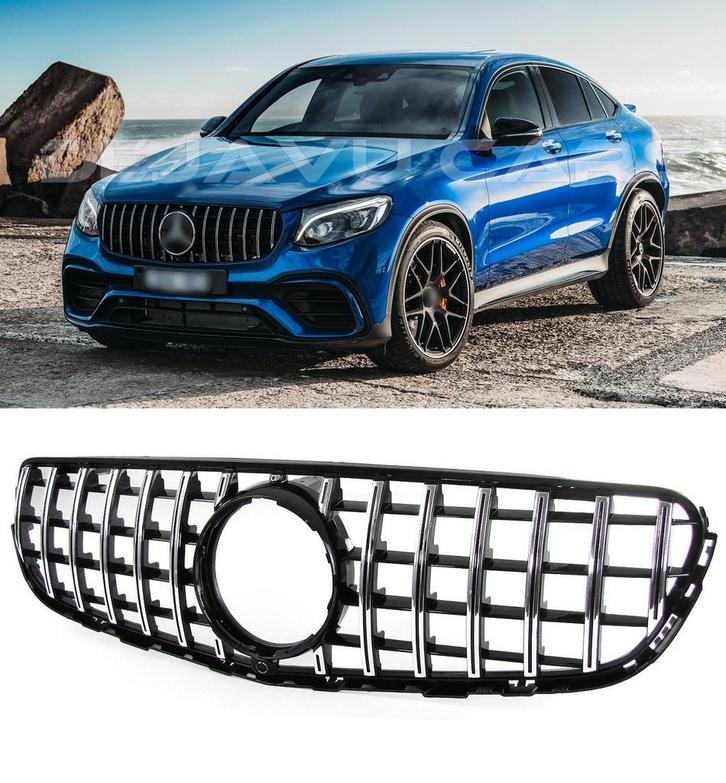 GLC63 AMG Look Front Grill voor Mercedes Benz GLC X253 C253, Auto diversen, Tuning en Styling, Ophalen of Verzenden