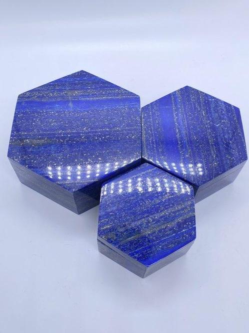853g natuurlijke Lapis Lazuli sieradendoos – zeshoekige met, Verzamelen, Mineralen en Fossielen