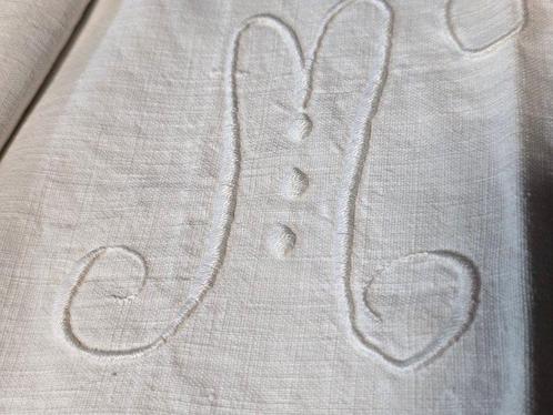 Drap de lit (3) - 260 cm - 190 cm - Linge de lit avec 2, Antiek en Kunst, Antiek | Tapijten, Tafelkleden en Textiel