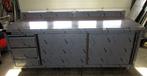 Werktafel met 2 schuifdeuren en 3 laden, B200 x D70 x H83cm