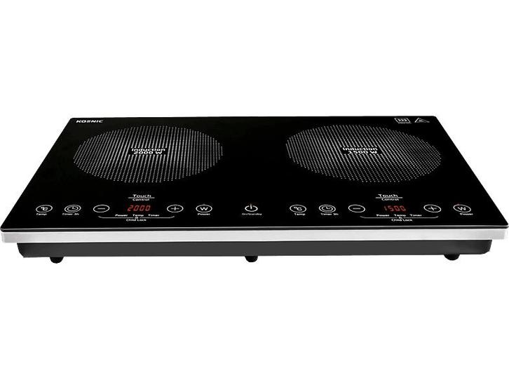 Koenic Kip 352925 Dubbele Inductieplaat - Zwart/zilver, Electroménager, Tables de cuisson, Envoi