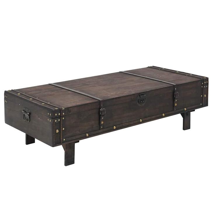 vidaXL Salontafel vintage stijl 120x55x35 cm multiplex, Maison & Meubles, Tables | Tables de salon, Envoi