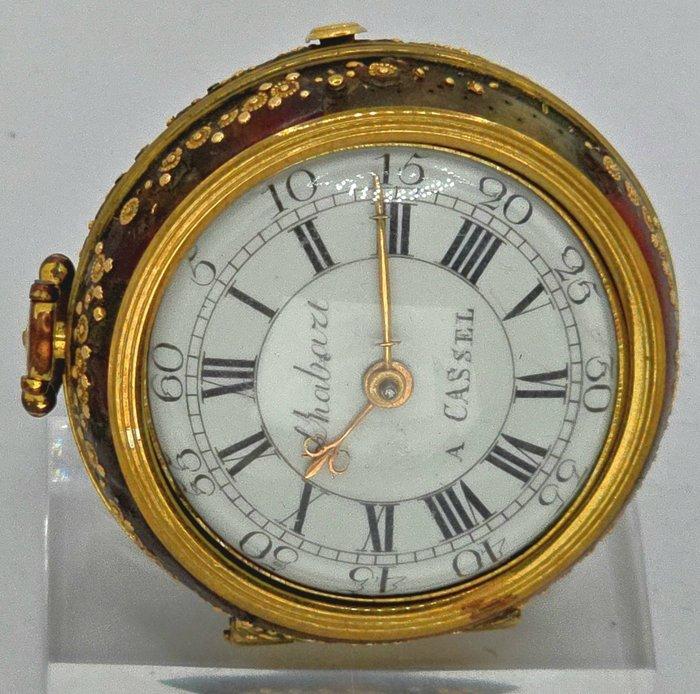 L. habart a Cassel - Vergoldete Sackuhr - Übergehäuse mit, Handtassen en Accessoires, Horloges | Heren