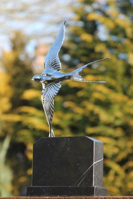 sculptuur, zilverplated bronzen zwaluw - 48 cm - brons, Antiek en Kunst, Kunst | Designobjecten