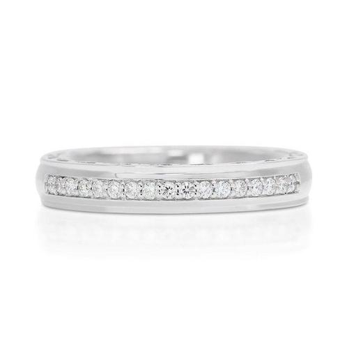 Ring - 18 karaat Witgoud -  0.09ct. tw. Diamant (Natuurlijk), Handtassen en Accessoires, Antieke sieraden