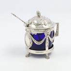 Mosterdpot met lepel - Bocal (2) - Argent 800, Argent 950, Antiek en Kunst