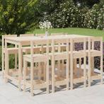 vidaXL 9-delige Barset massief grenenhout, Verzenden, Nieuw