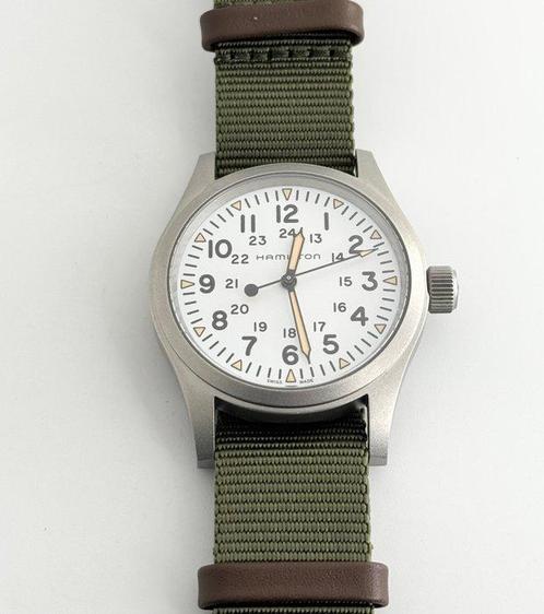 Hamilton - Khaki Field - Zonder Minimumprijs - H69439411 -, Handtassen en Accessoires, Horloges | Heren