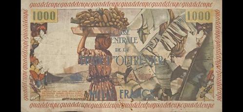 Guadeloupe. - 10 Nouveaux Francs sur 1000 Francs - ND (1960), Postzegels en Munten, Munten | Nederland