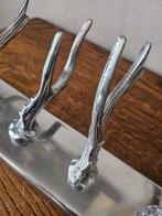 Kapstok - Fraaie Verzilverde Kapstok met 6 Hertengeweien