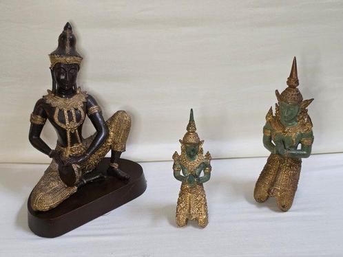 2 teppanoms en een muzikant - Statue - Thaïlande  (Sans Prix, Antiek en Kunst, Kunst | Niet-Westerse kunst