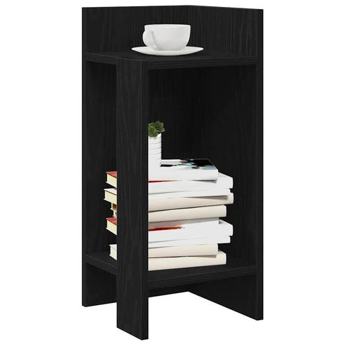 vidaXL Bijzettafeltje met plank 25,5x27x60 cm zwart, Huis en Inrichting, Tafels | Bijzettafels, Nieuw, Verzenden