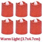 LED Minikaarsje Glitter Rood per stuk, Nieuw