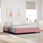vidaXL Boxspringbed met matras Roze 180 x 200 cm Fluweel, Huis en Inrichting, Verzenden, Nieuw