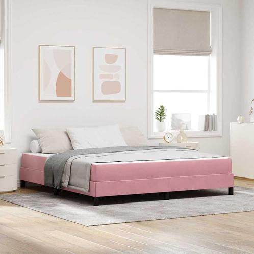 vidaXL Boxspringbed met matras Roze 180 x 200 cm Fluweel, Huis en Inrichting, Slaapkamer | Bedden, Nieuw, Verzenden