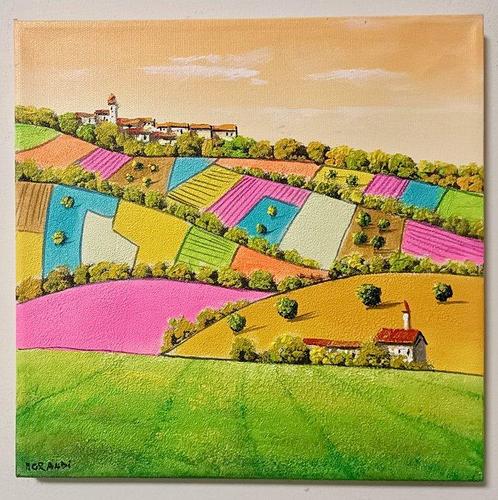 Giulio Morandi (XX-XXI) - Geometrie di colline, Antiek en Kunst, Kunst | Schilderijen | Klassiek
