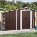 vidaXL Tuinschuur 277x93x179 cm gegalvaniseerd staal bruin, Tuin en Terras, Verzenden, Nieuw