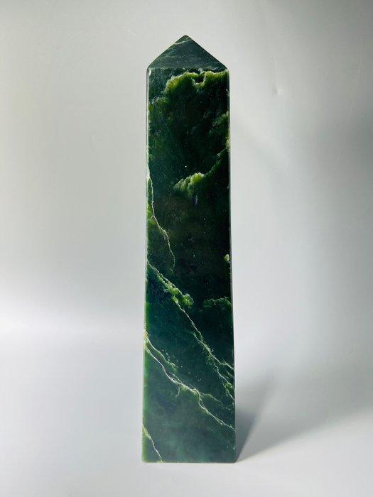Jade - Toren - Grote obelisk - Natuurlijke steen - Intens, Collections, Minéraux & Fossiles