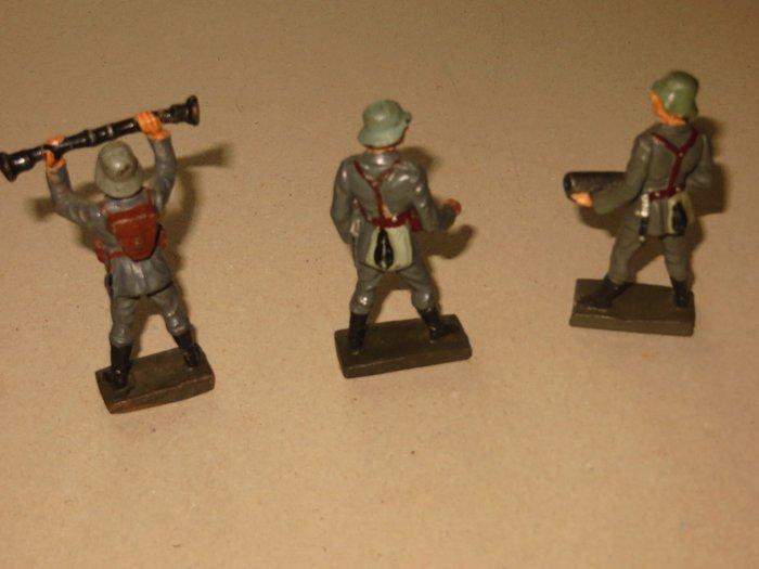 Elastolin - Figuur - Lineol 3 soldats allemand luftwaffe, Kinderen en Baby's, Speelgoed | Overig