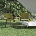 vidaXL Chaises de camping lot de 2 Vert 54x55x78 cm, Neuf, Verzenden
