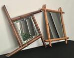 Spiegel - 2 leuke spiegels in Bamboo en faux Bamboo, Antiek en Kunst