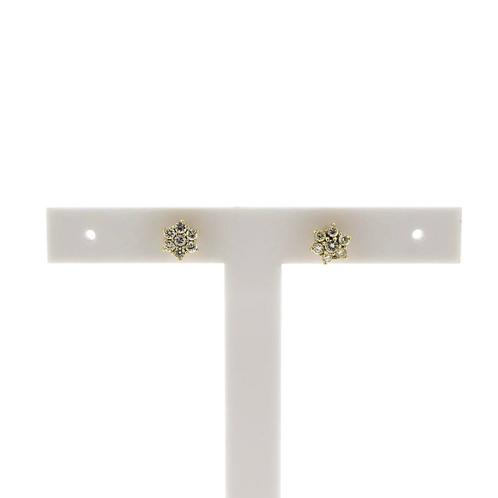 Gouden oorstekers met diamant | 0,75 ct. (oorbellen, modern), Handtassen en Accessoires, Oorbellen, Overige kleuren, Gebruikt