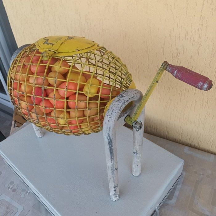 Automaat - Handmatig lotto-spel - Vintage Bingo-ballenkast, Antiquités & Art, Curiosités & Brocante