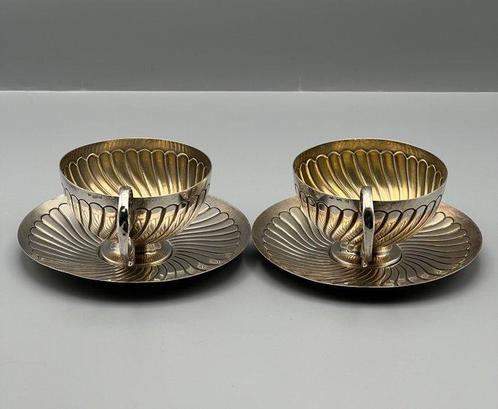 Tasse (2) - Argent 800 - Secesyjne filianki pr800, Antiek en Kunst, Antiek | Zilver en Goud